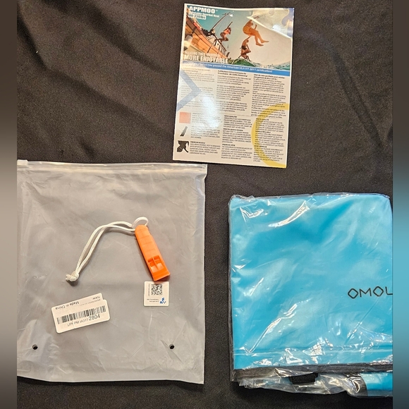 Inflatable Snorkel Vest NEON BLUE / AQUA - Picture 6 of 9